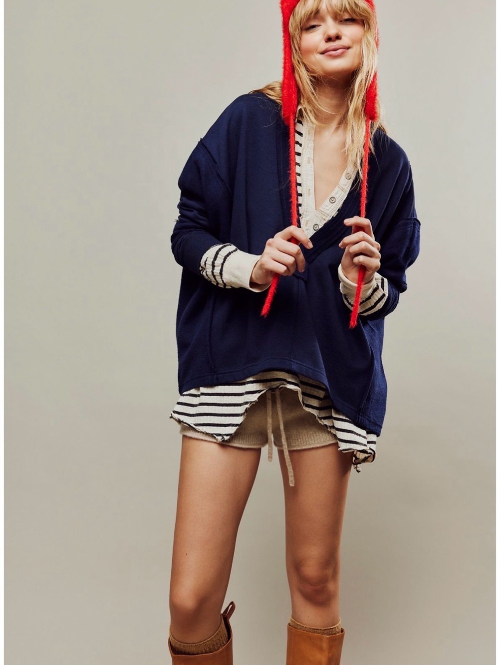 Two Free People Darcy Pullover Sweater